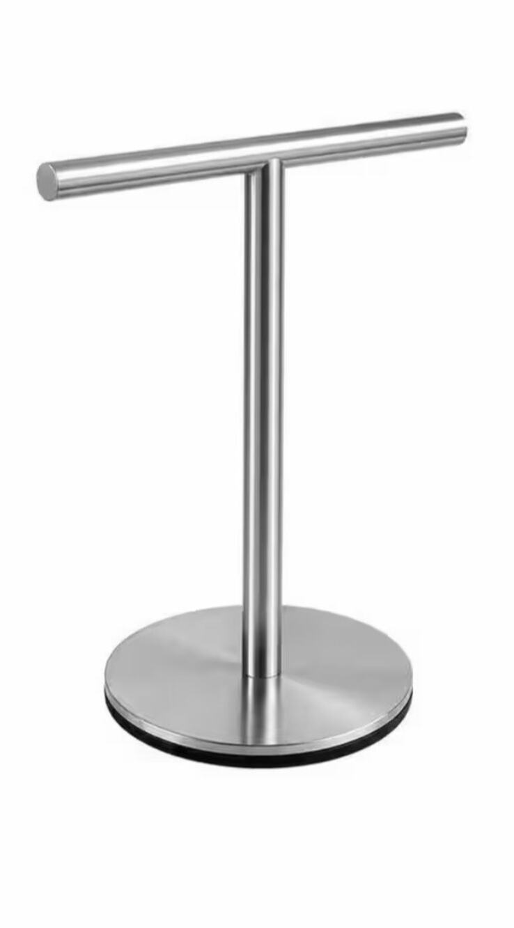 T-Shape Stainless Steel Bathroom Hand Towel or accessory holder Stand